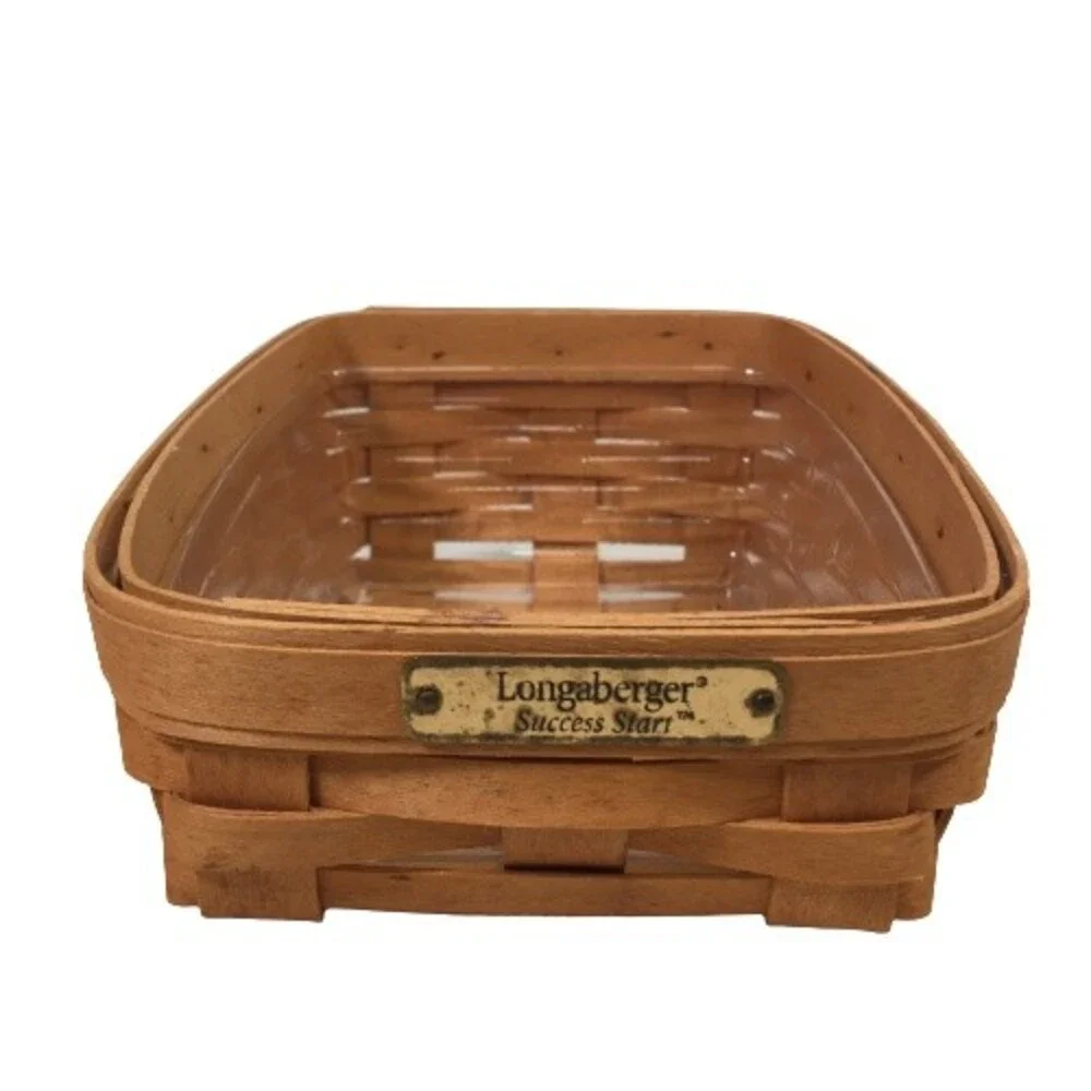 Longaberger 1999 Success Start Note Pal Paper Basket & Protector Liner